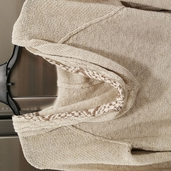 💕FREE PEOPLE💕 Poncho Style Kangaroo Pocket Tunic Hoodie ~ Tribal Aztec Medium - Picture 4 of 9